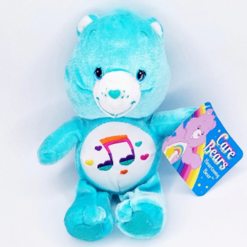Heartsong Bear Care Bear Plush Beanie 9" American Greetings Nanco